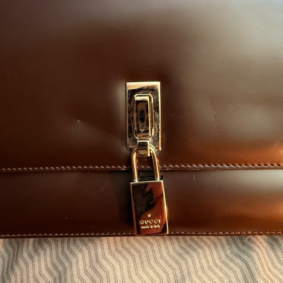 Vintage Gucci Baguette Bag with padlock - Picture 8 of 15